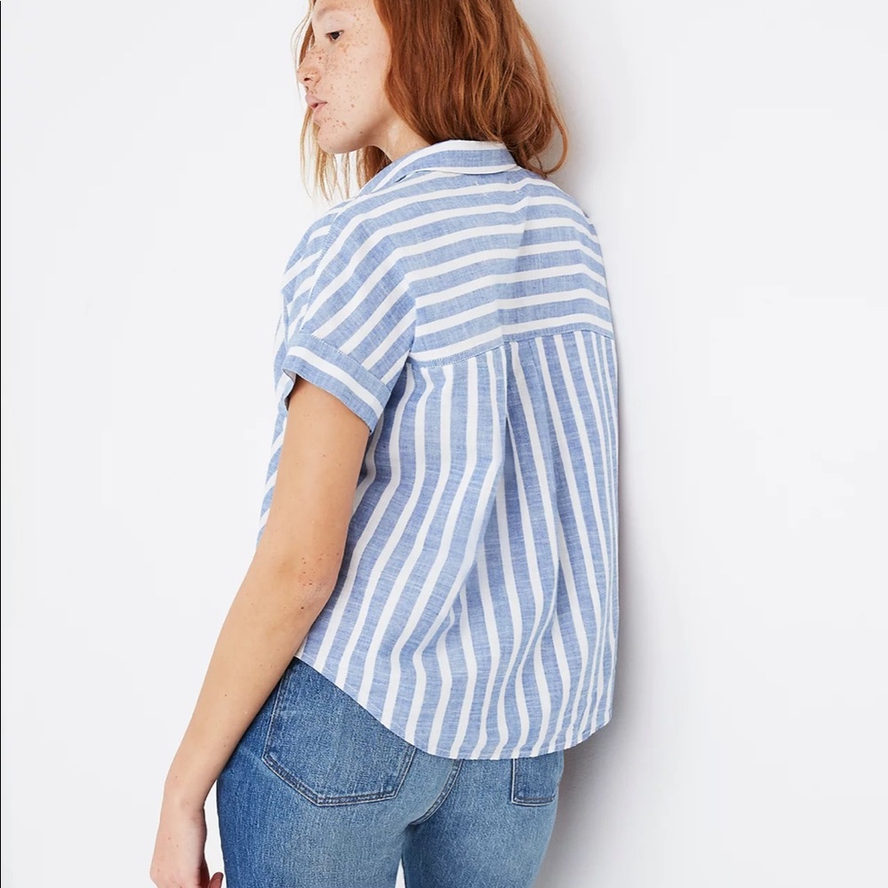 NWT Madewell Cropped Button Down Shirt - size M